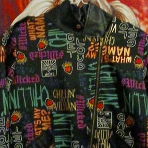 Kids descendent faux leather jacket